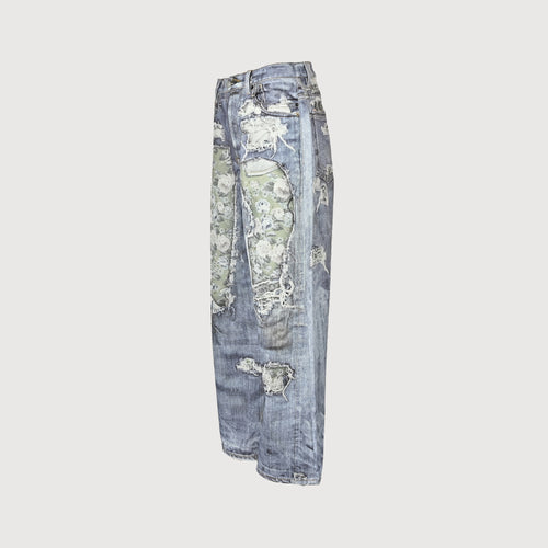 Acne Studios 3D Digital Floral Print Wide-Leg Denim Jeans – Unisex NP5800524