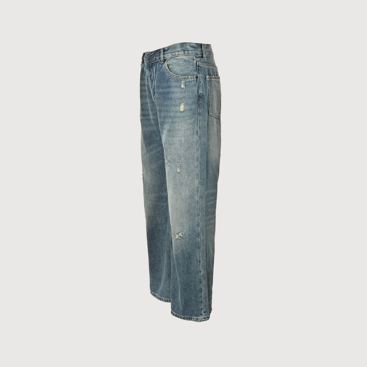 Acne Studios Vintage Distressed Ripped Wide-Leg Denim Jeans – Unisex NP56000615