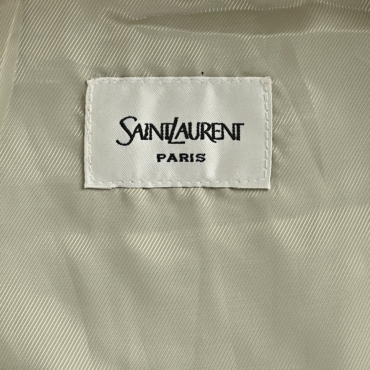 Saint Laurent FW26 Logo-Embroidered Color-Block Drop-Shoulder Jacket – Black / CreamA006TWY6J984003