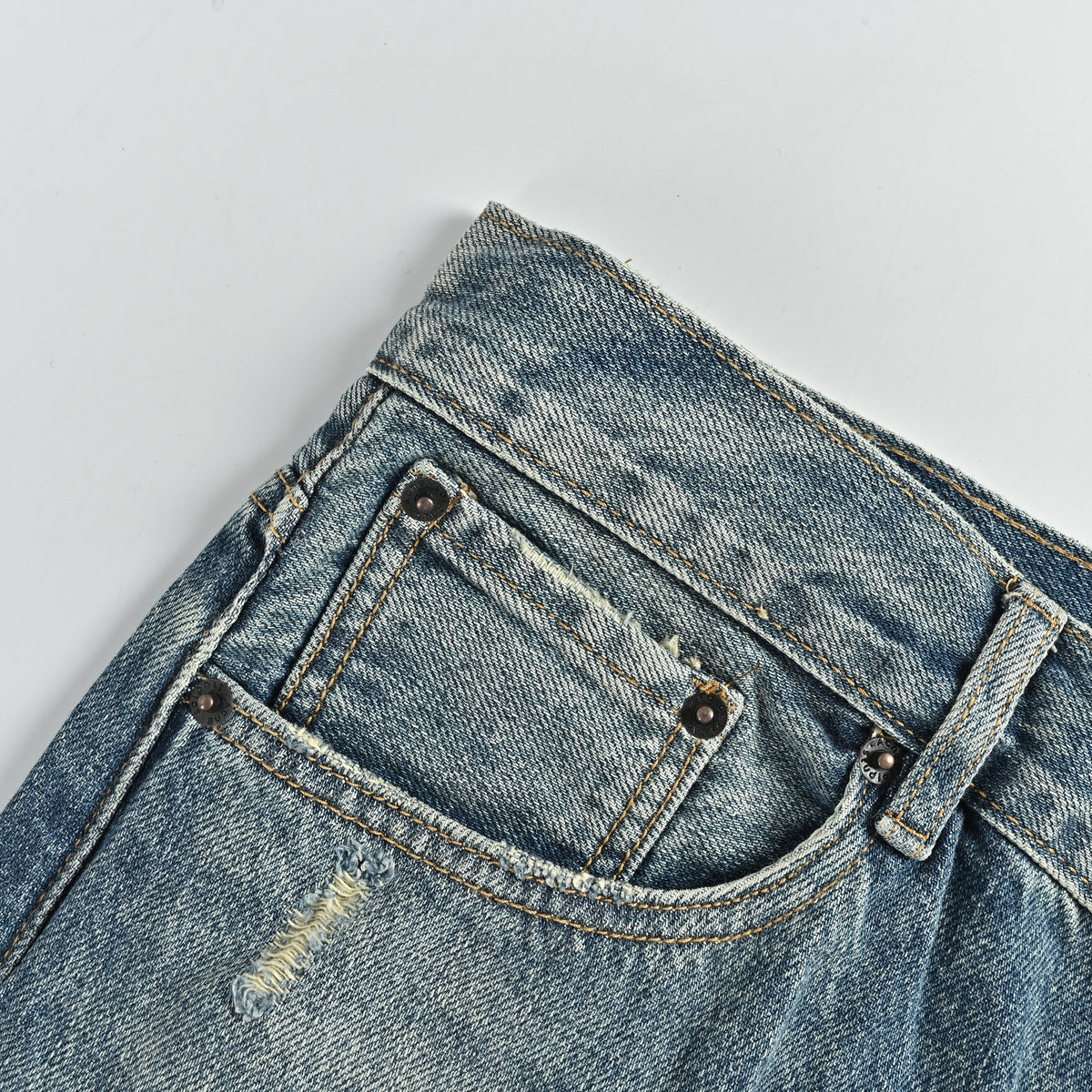 Acne Studios Vintage Distressed Ripped Wide-Leg Denim Jeans – Unisex NP56000615