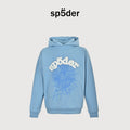 SP5DER Spider-Web Puff Print Hoodie – Sky Blue – Unisex SP5-XHDS-0058