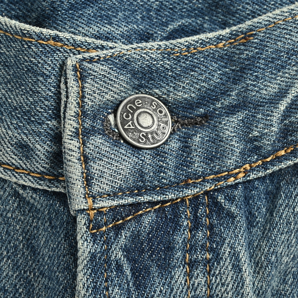 Acne Studios Vintage Distressed Ripped Wide-Leg Denim Jeans – Unisex NP56000615