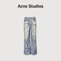 Acne Studios 3D Digital Floral Print Wide-Leg Denim Jeans – Unisex NP5800524