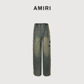 AMIRI Five-Star Embroidered Washed Wide-Leg Denim Jeans – Unisex NP5600617