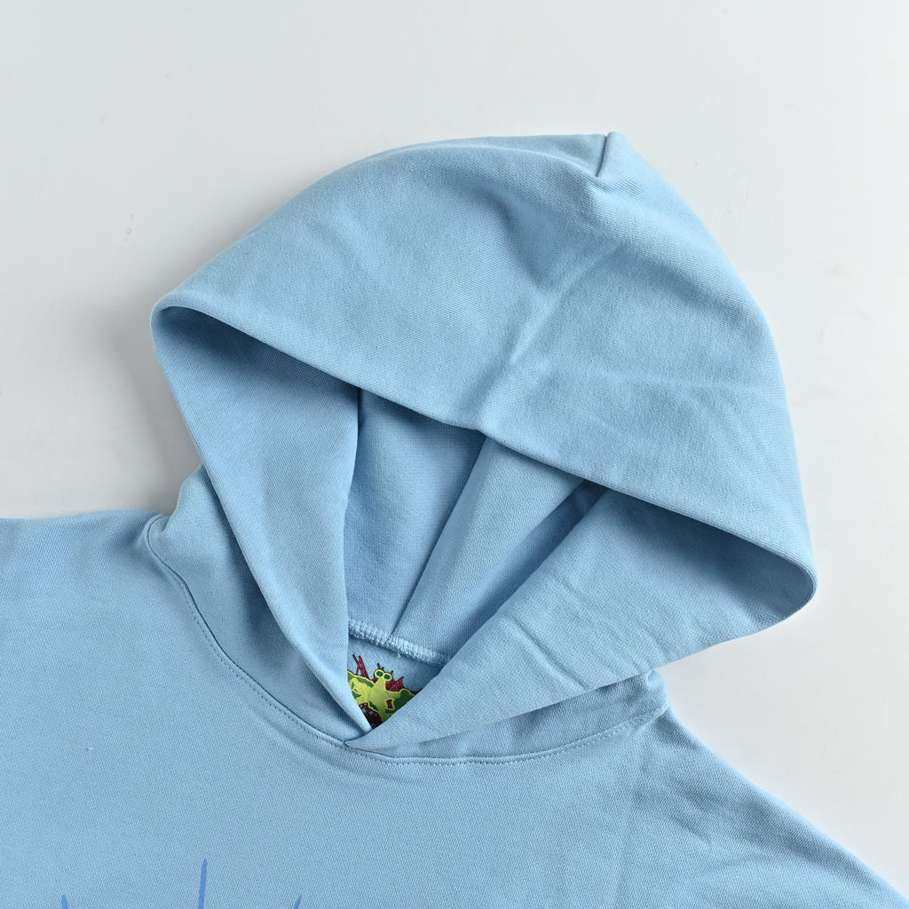 SP5DER Spider-Web Puff Print Hoodie – Sky Blue – Unisex SP5-XHDS-0058