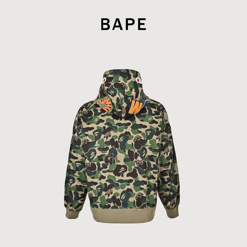 Adidas Originals × BAPE Shark Track Hoodie Jacket – ABC Camo Green KF4916