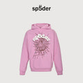 SP5DER Spider-Web Rhinestone Wordmark Hoodie – Pink – Unisex  SP5DER-OG-WEB-HOODIE-PINK
