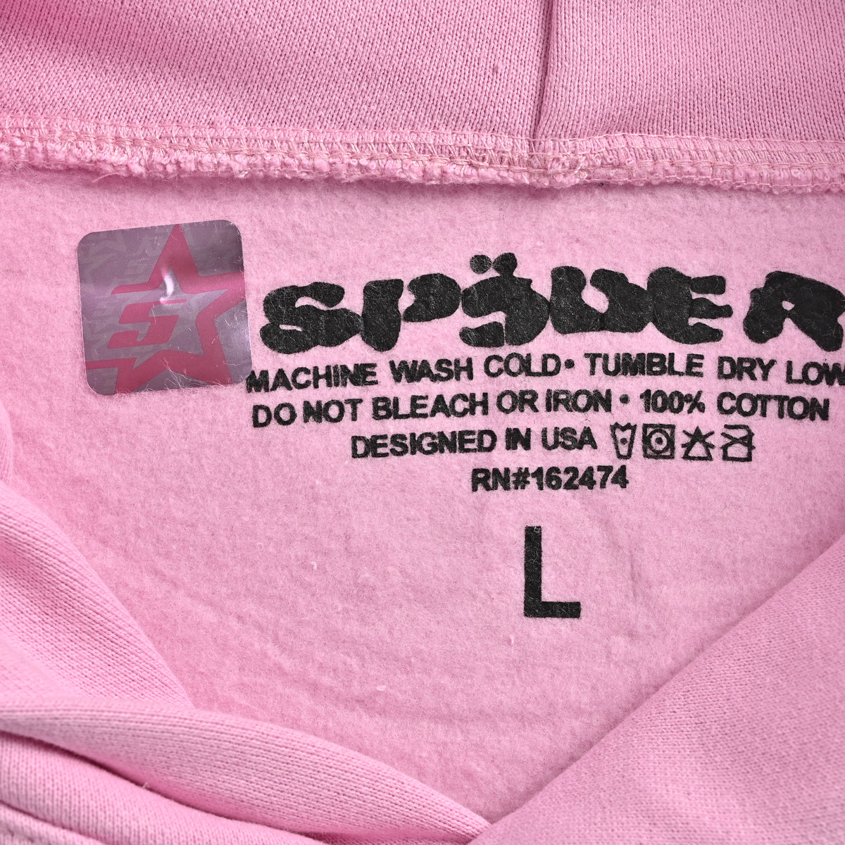 SP5DER Spider-Web Rhinestone Wordmark Hoodie – Pink – Unisex  SP5DER-OG-WEB-HOODIE-PINK