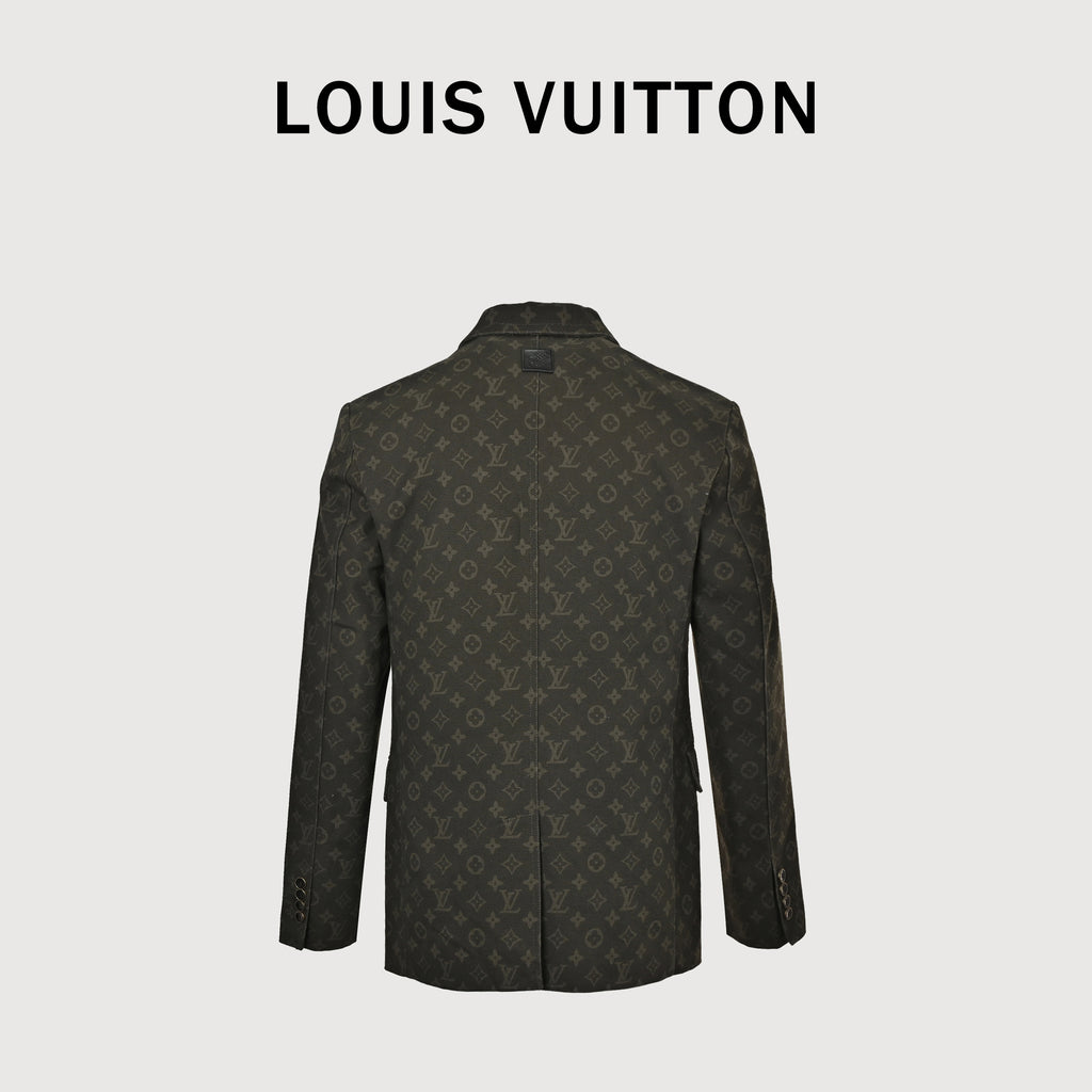 Louis Vuitton LV Monogram Full-Coverage Wax-Finish Denim Suit Jacket – Black – Unisex NP8000911