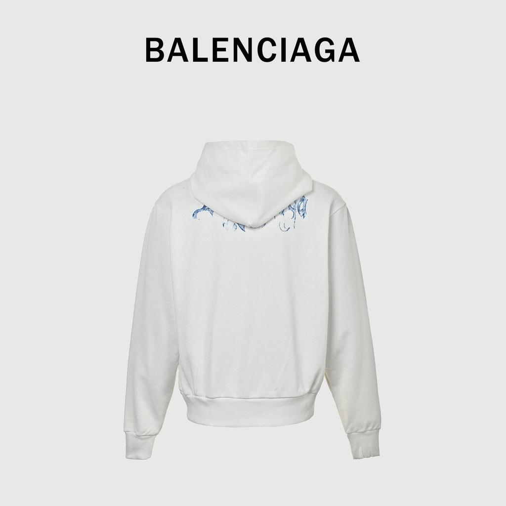 Balenciaga SS26 Holiday Zip Hoodie – Off-White – Women’s A0017WTUVT39000