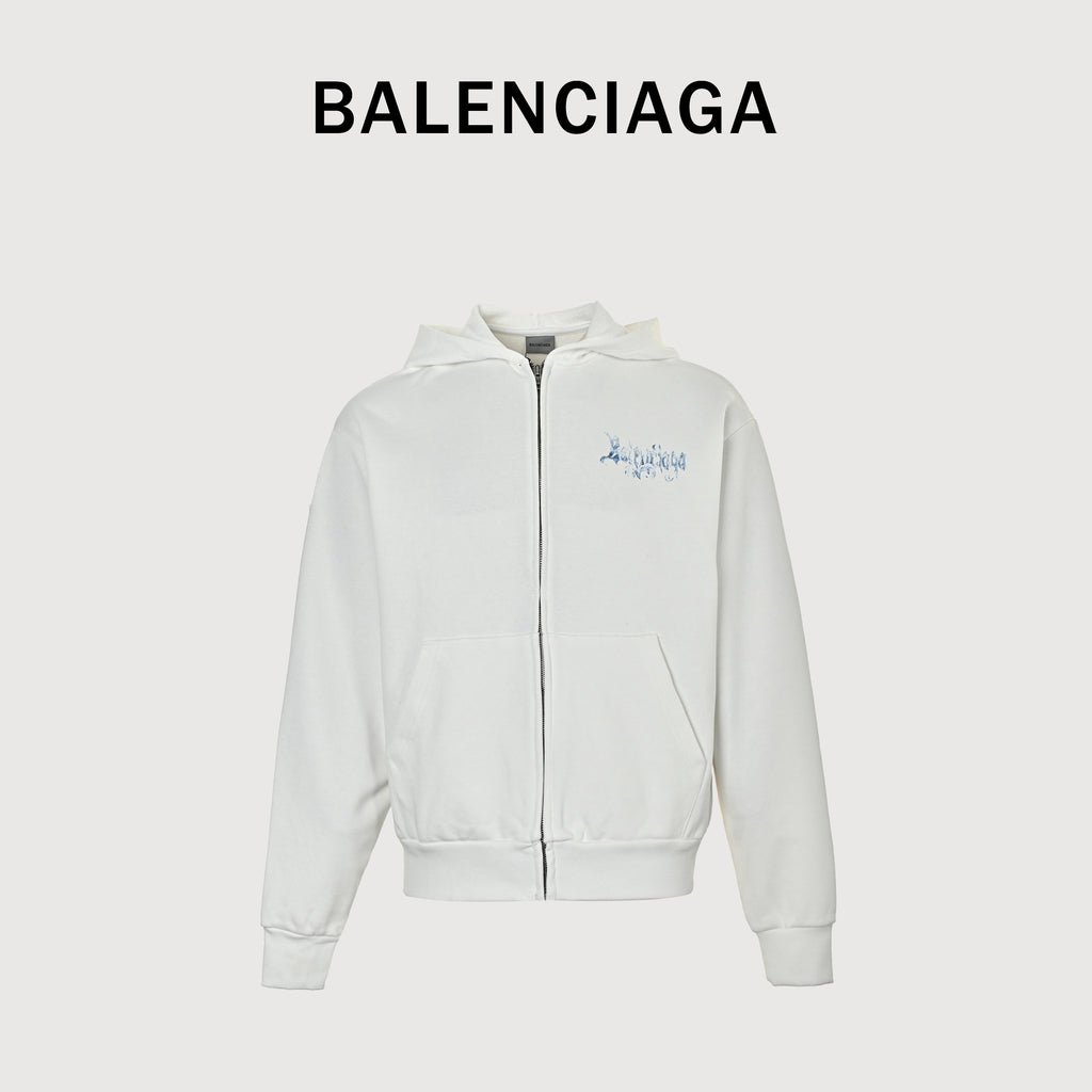 Balenciaga SS26 Holiday Zip Hoodie – Off-White – Women’s A0017WTUVT39000