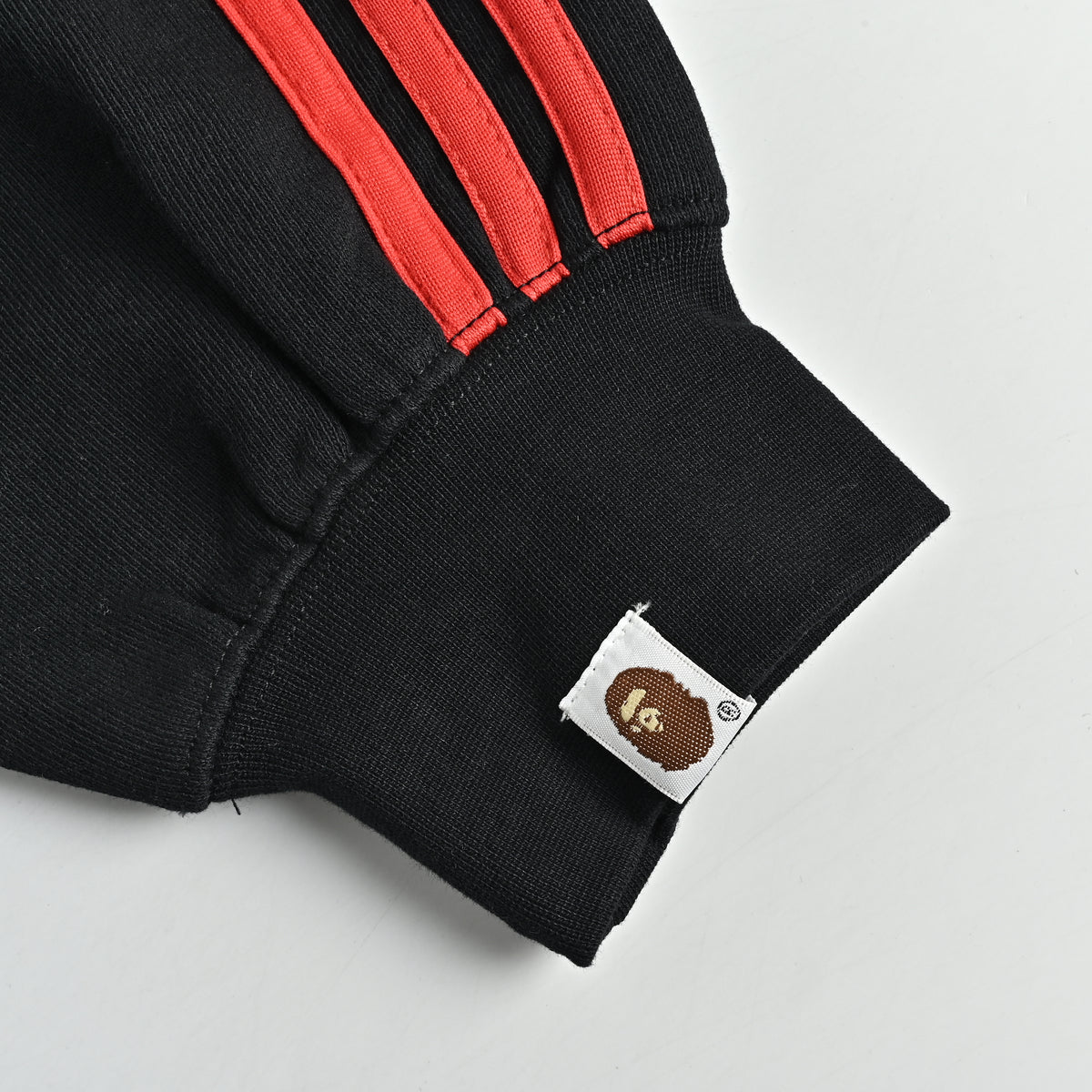 Adidas Originals × BAPE SS25 Shark Track Hoodie Jacket – Black / Red JN7119