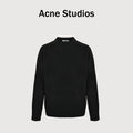 Acne Studios FW25 1996 Yak-Wool Blend Distressed-Back Crewneck Sweater – Black B60400-AX0