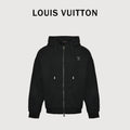 Louis Vuitton LV Metal Logo Zip-Through Hoodie Jacket – Black – Unisex