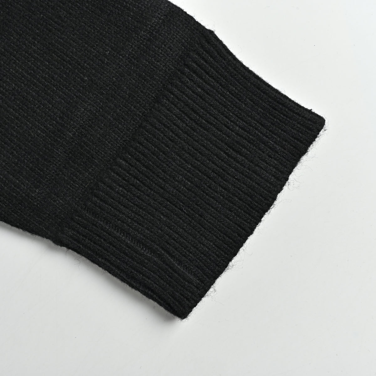 Acne Studios FW25 1996 Yak-Wool Blend Distressed-Back Crewneck Sweater – Black B60400-AX0
