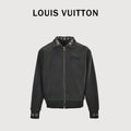Louis Vuitton LV Monogram Jacquard Trim Stand-Collar Fleece Jacket – Black – Unisex 1AIIRE