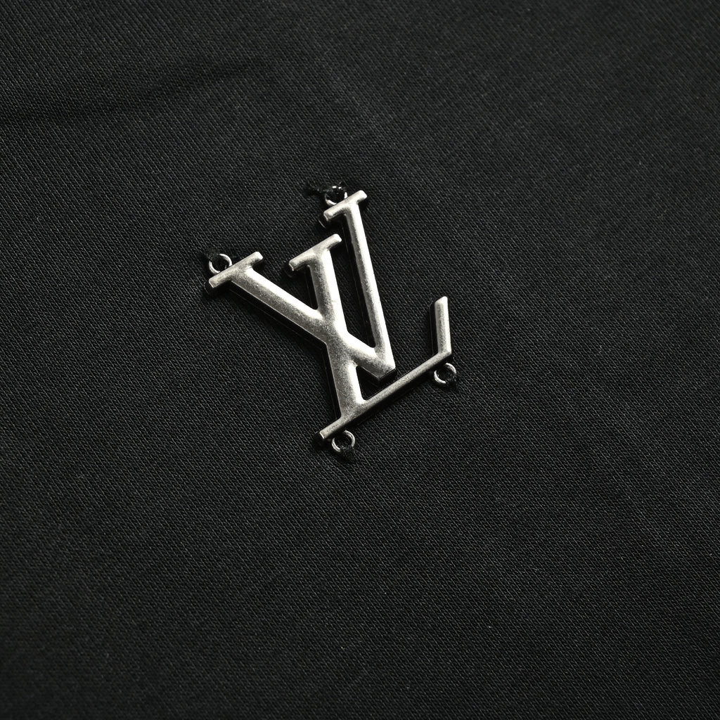 Louis Vuitton LV Metal Logo Zip-Through Hoodie Jacket – Black – Unisex