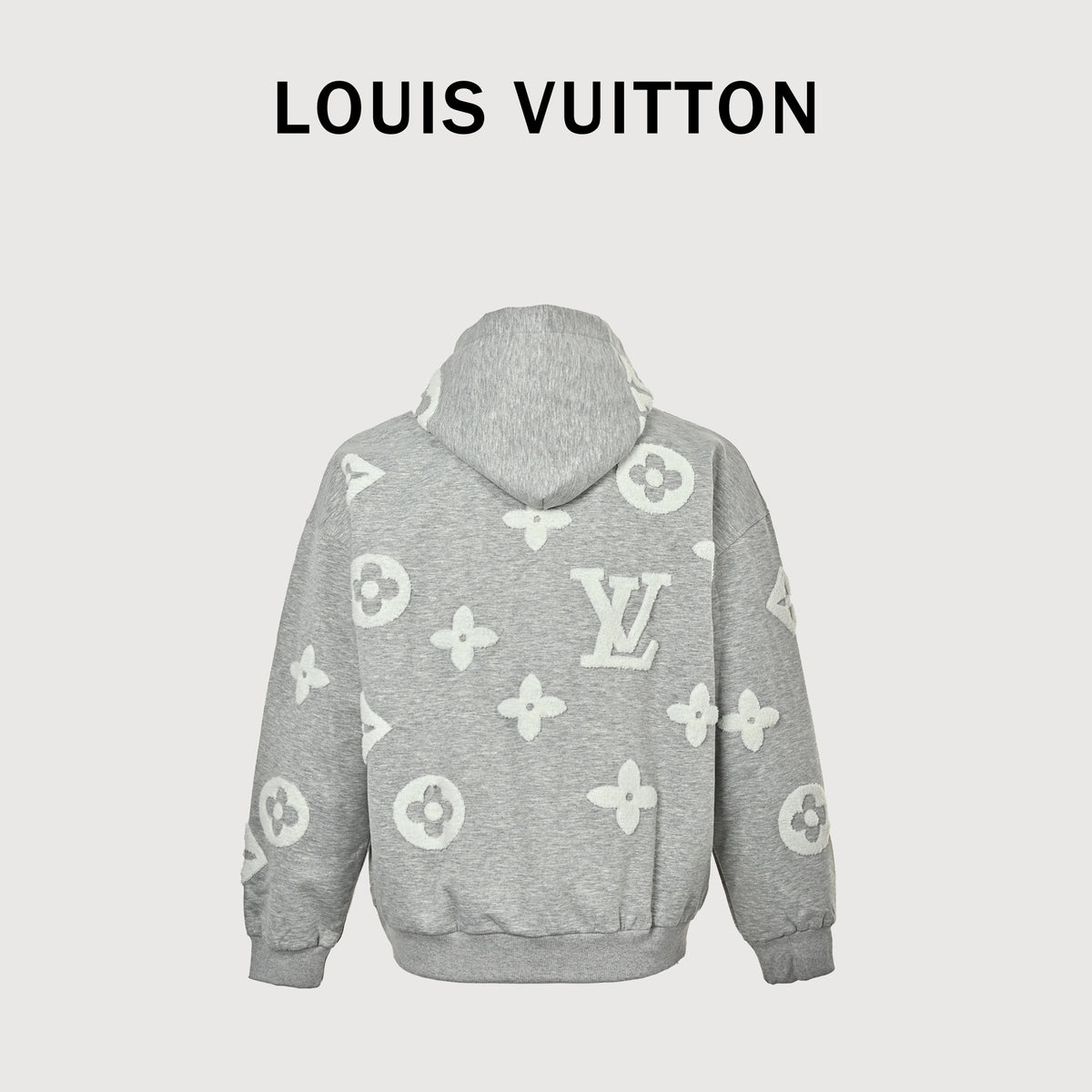 Louis Vuitton LV All-Over Monogram Towel Embroidery Zip-Through Hoodie Jacket – Grey – Unisex  SG6000904