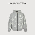Louis Vuitton LV All-Over Monogram Towel Embroidery Zip-Through Hoodie Jacket – Grey – Unisex  SG6000904