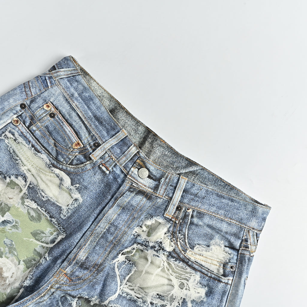 Acne Studios 3D Digital Floral Print Wide-Leg Denim Jeans – Unisex NP5800524