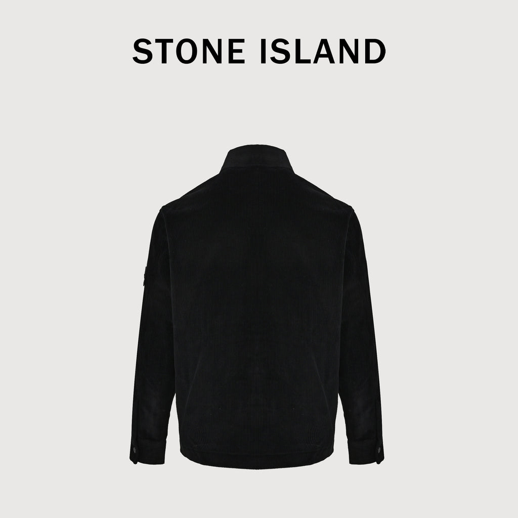 Stone Island Sleeve Badge Chest-Pocket Corduroy Shirt-Jacket – Black – UnisexL2S151200016S0212V0029
