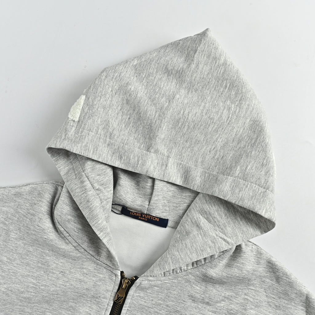 Louis Vuitton LV All-Over Monogram Towel Embroidery Zip-Through Hoodie Jacket – Grey – Unisex  SG6000904