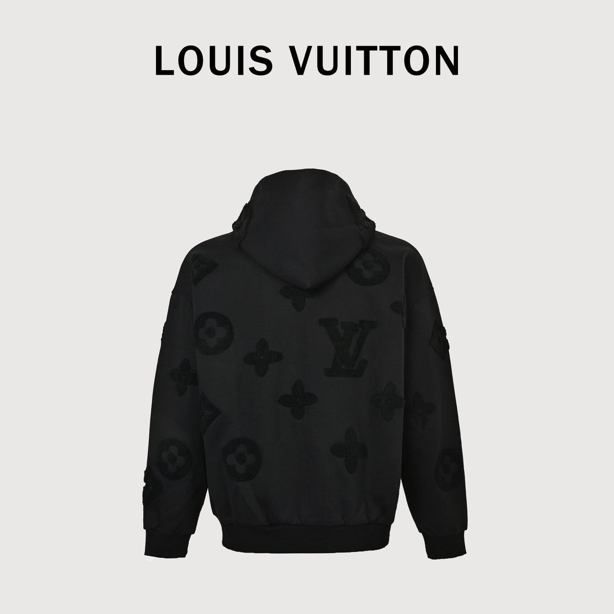 Louis Vuitton LV All-Over Monogram Towel Embroidery Zip-Through Hoodie Jacket – Black – Unisex SG6000904-BLK