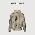 We11done SS24 Irregular Graffiti Paint Zip Hoodie – Beige – UnisexWD-TJ1-24-882-U-BG