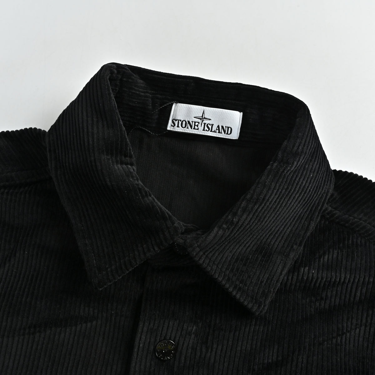 Stone Island Sleeve Badge Chest-Pocket Corduroy Shirt-Jacket – Black – UnisexL2S151200016S0212V0029