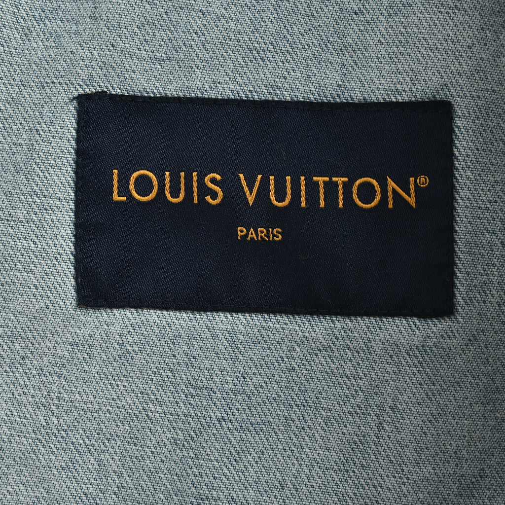 Louis Vuitton FW26 Qixi Limited CVD-Washed Denim Trucker Jacket – Light Blue1AKOST