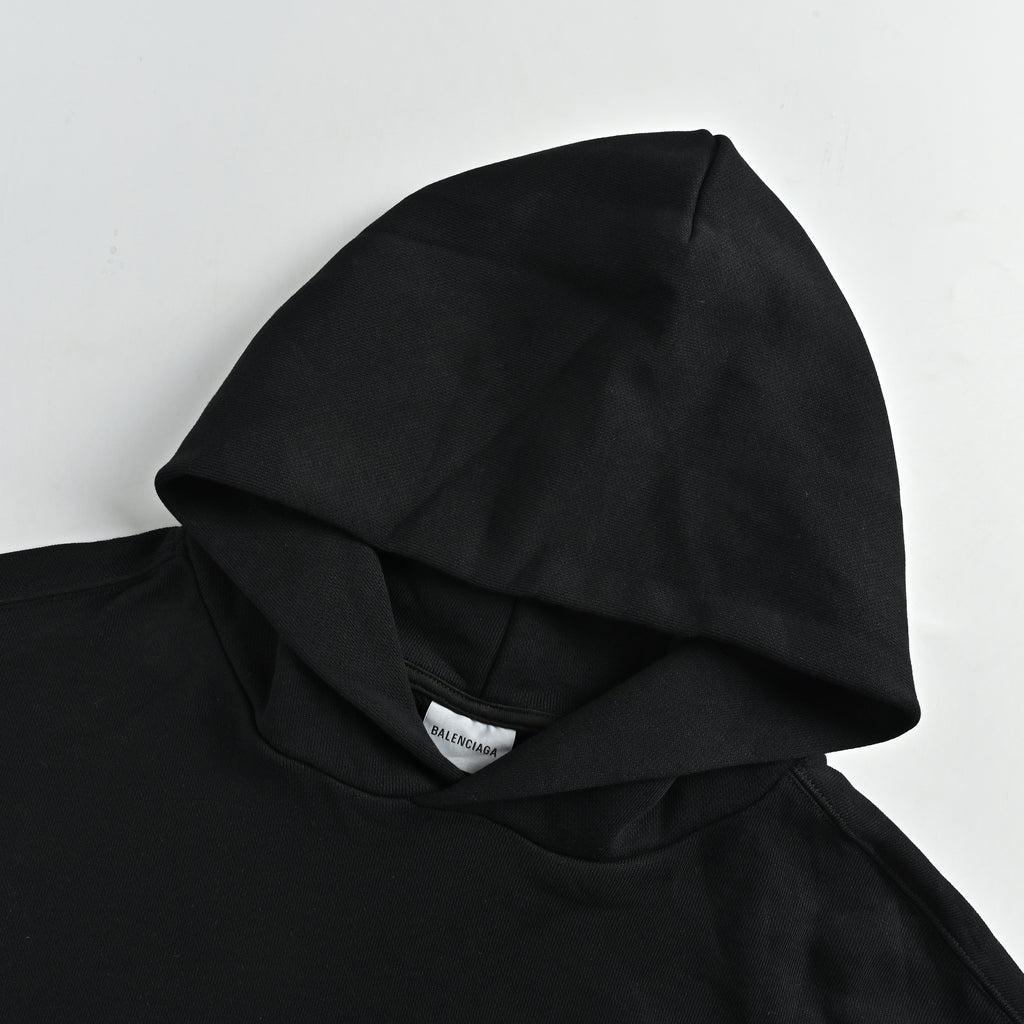 Balenciaga SS26 BLCG 3B Dissolve-Print Pullover Hoodie – Black/Pink – Men’s871956TUVJ91000