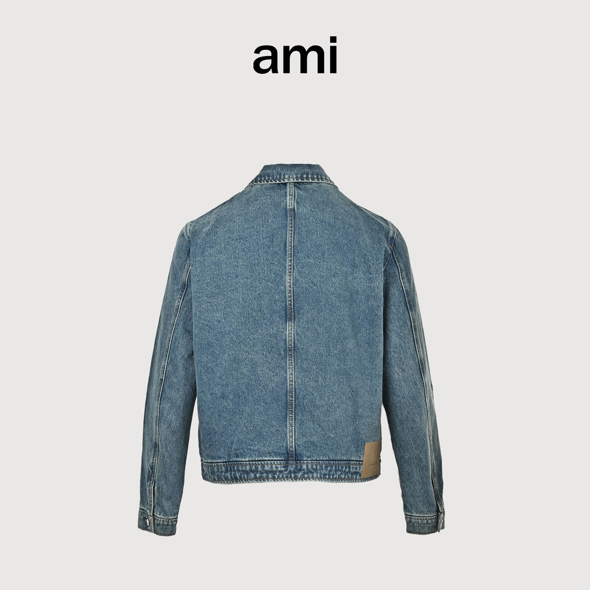 AMI Paris Yellow Heart Embroidered Washed Denim Jacket – Unisex  NP6000809