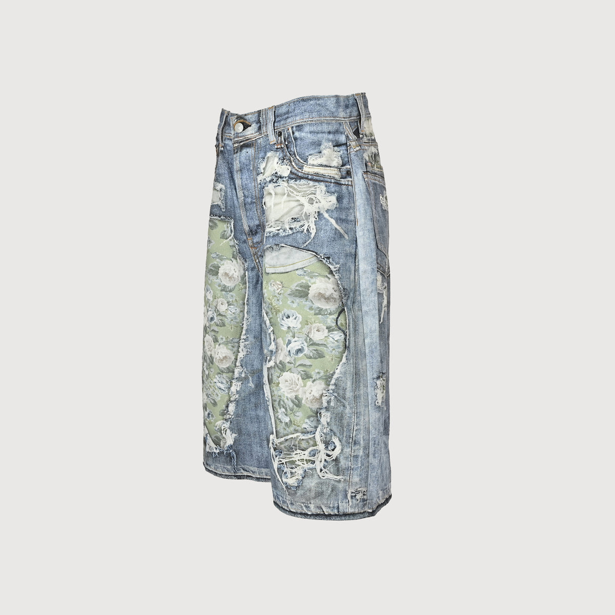 Acne Studios 3D Digital Floral Print Destroyed Denim Shorts – Unisex  NP4400524