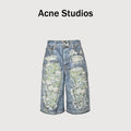 Acne Studios 3D Digital Floral Print Destroyed Denim Shorts – Unisex  NP4400524