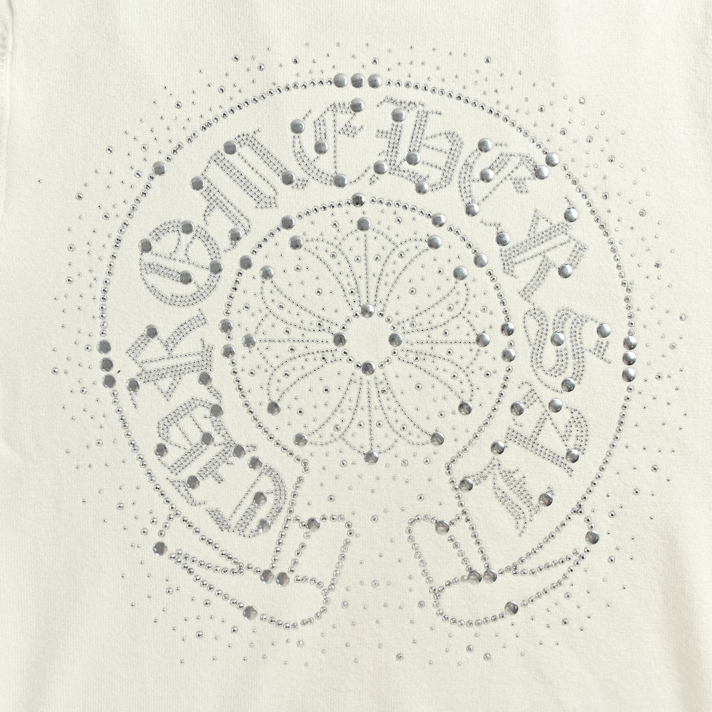 Chrome Hearts Hot-Fix Rhinestone Logo Knit Sweater – Creamxbk5200915