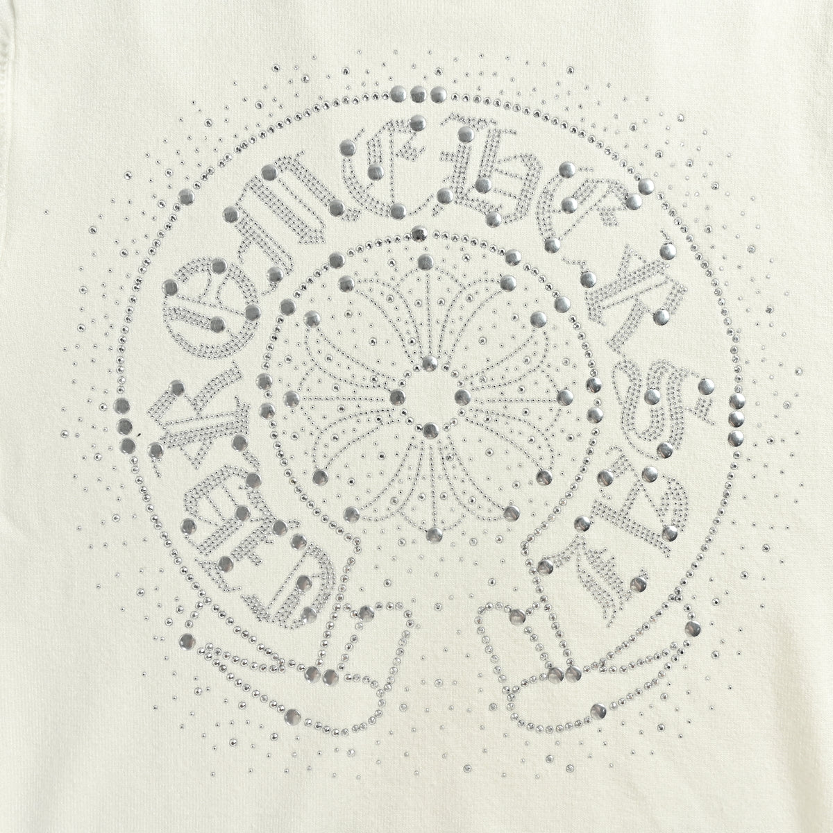 Chrome Hearts Hot-Fix Rhinestone Logo Knit Sweater – Creamxbk5200915
