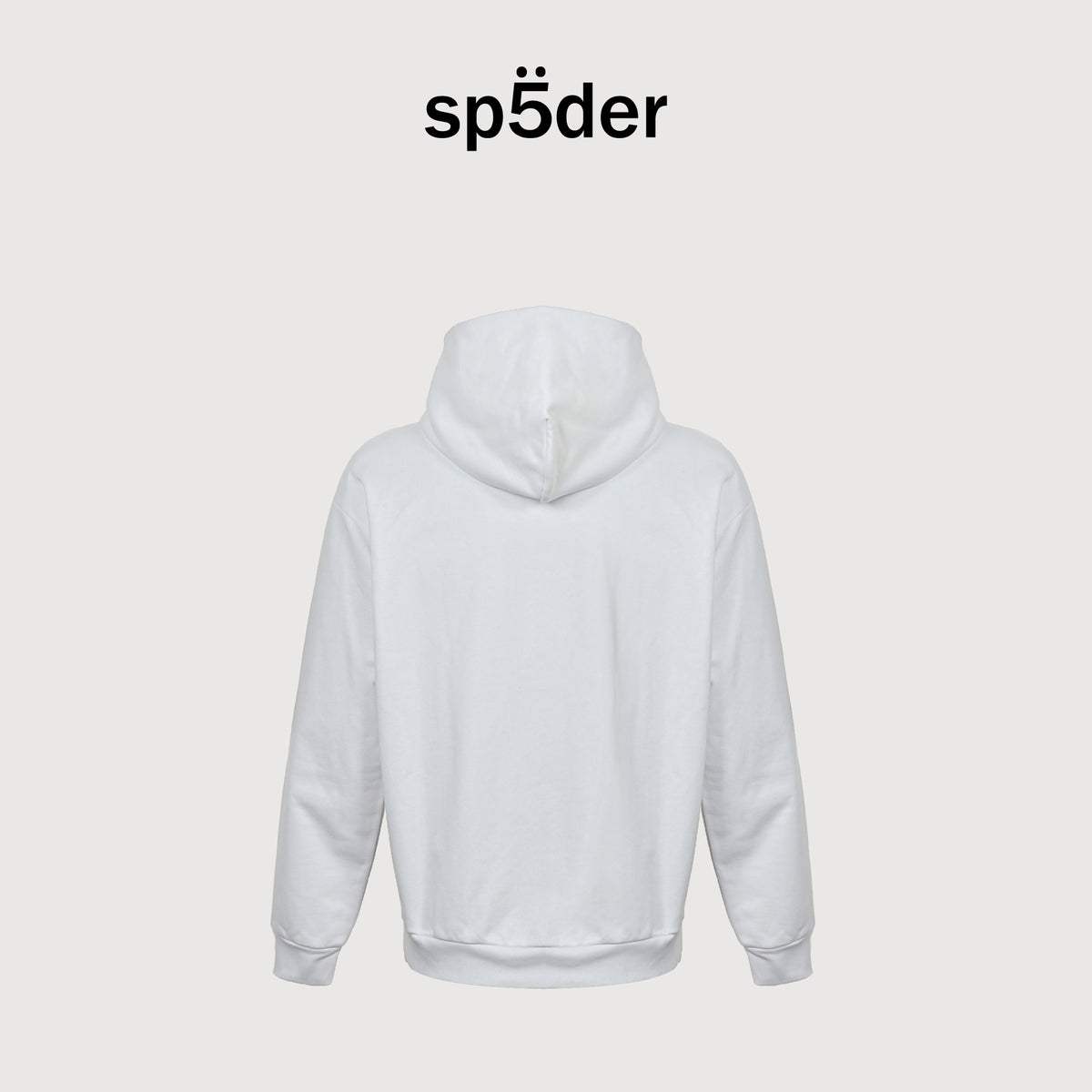 SP5DER Rhinestone Letter Heat-Press Hoodie – White – Unisex HH5200905