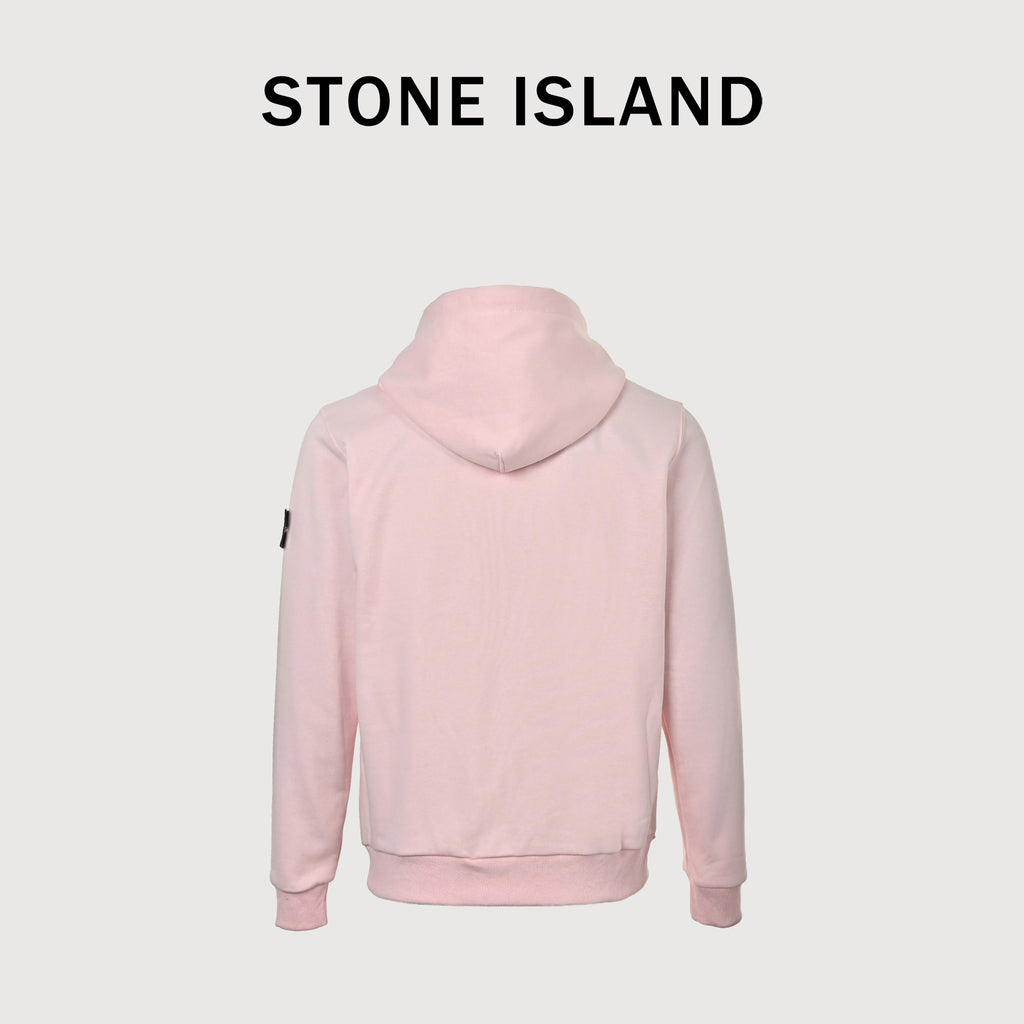 Stone Island SS24 Compass Badge Zip Hoodie – Light Pink – Unisex 801564251-V0080