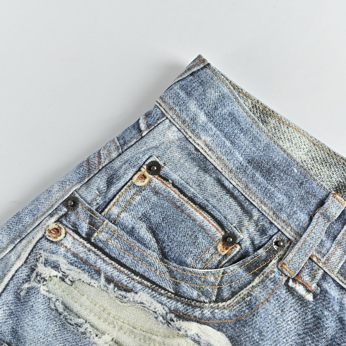 Acne Studios 3D Digital Floral Print Destroyed Denim Shorts – Unisex  NP4400524