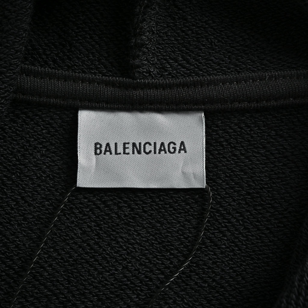 Balenciaga BLCG Loop Series Ring-Embroidery Pullover Hoodie – Black – Men’s NP5400911