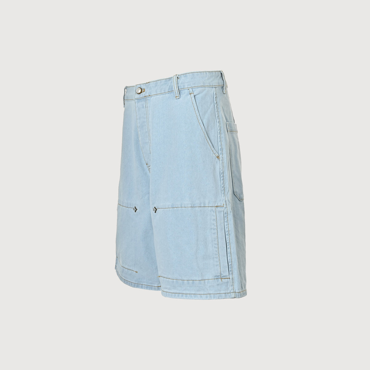 Louis Vuitton Logo Embroidery Pearl Rivet Five-Pocket Denim Shorts – Unisex R4000425