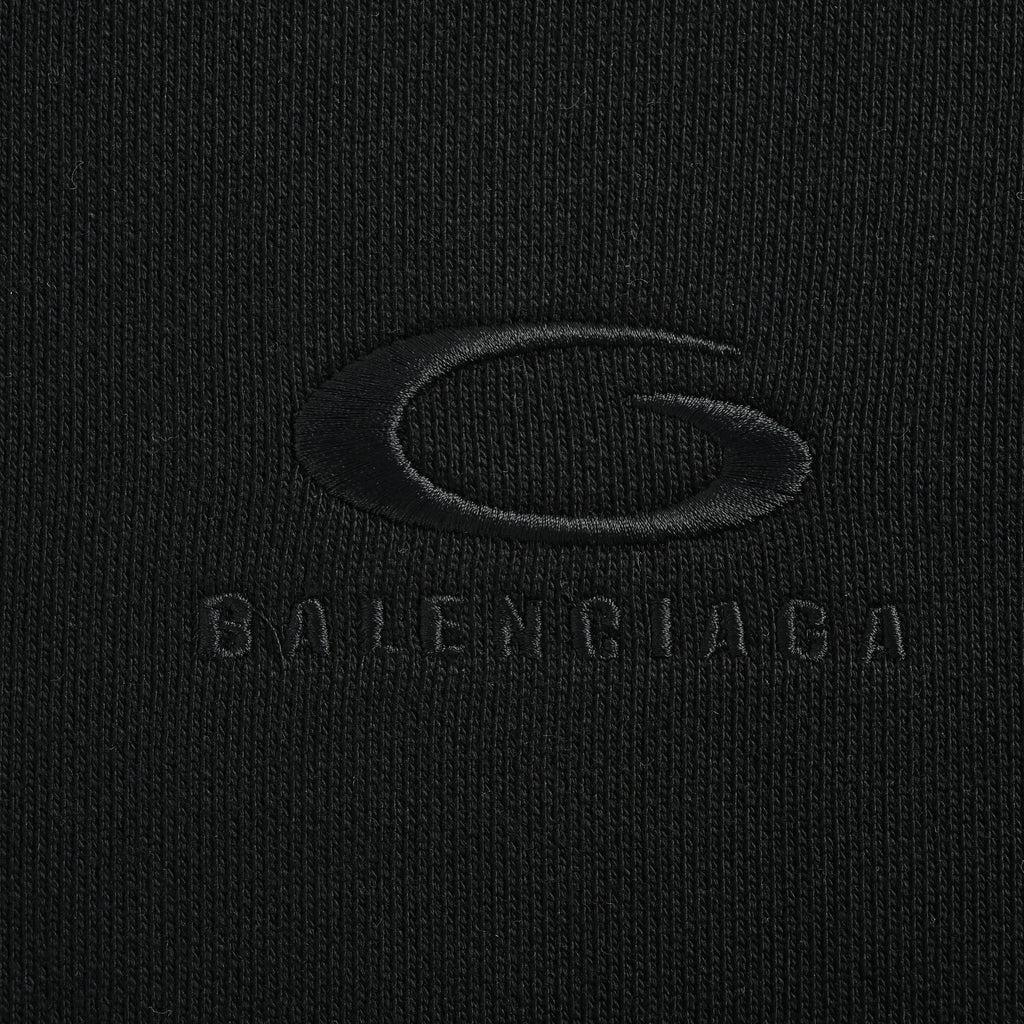 Balenciaga BLCG Loop Series Ring-Embroidery Pullover Hoodie – Black – Men’s NP5400911