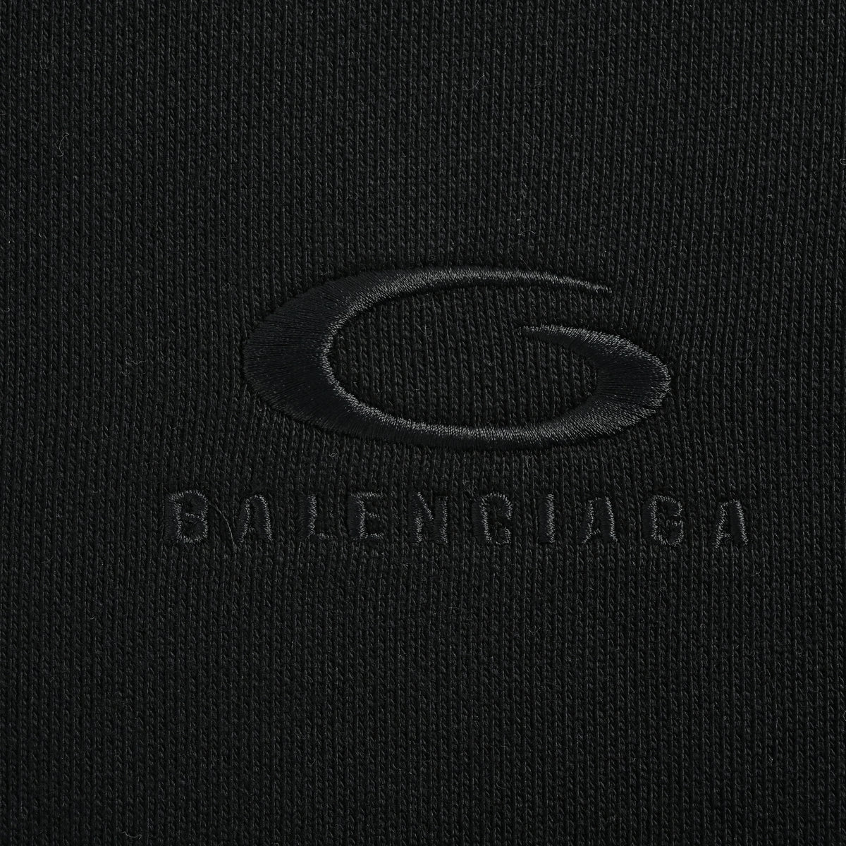 Balenciaga BLCG Loop Series Ring-Embroidery Pullover Hoodie – Black – Men’s NP5400911