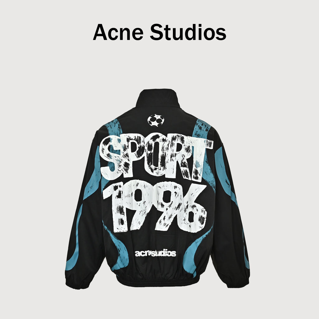 Acne Studios World Cup Butterfly Graffiti Stand-Collar Jacket – Black – Unisex NP5600911