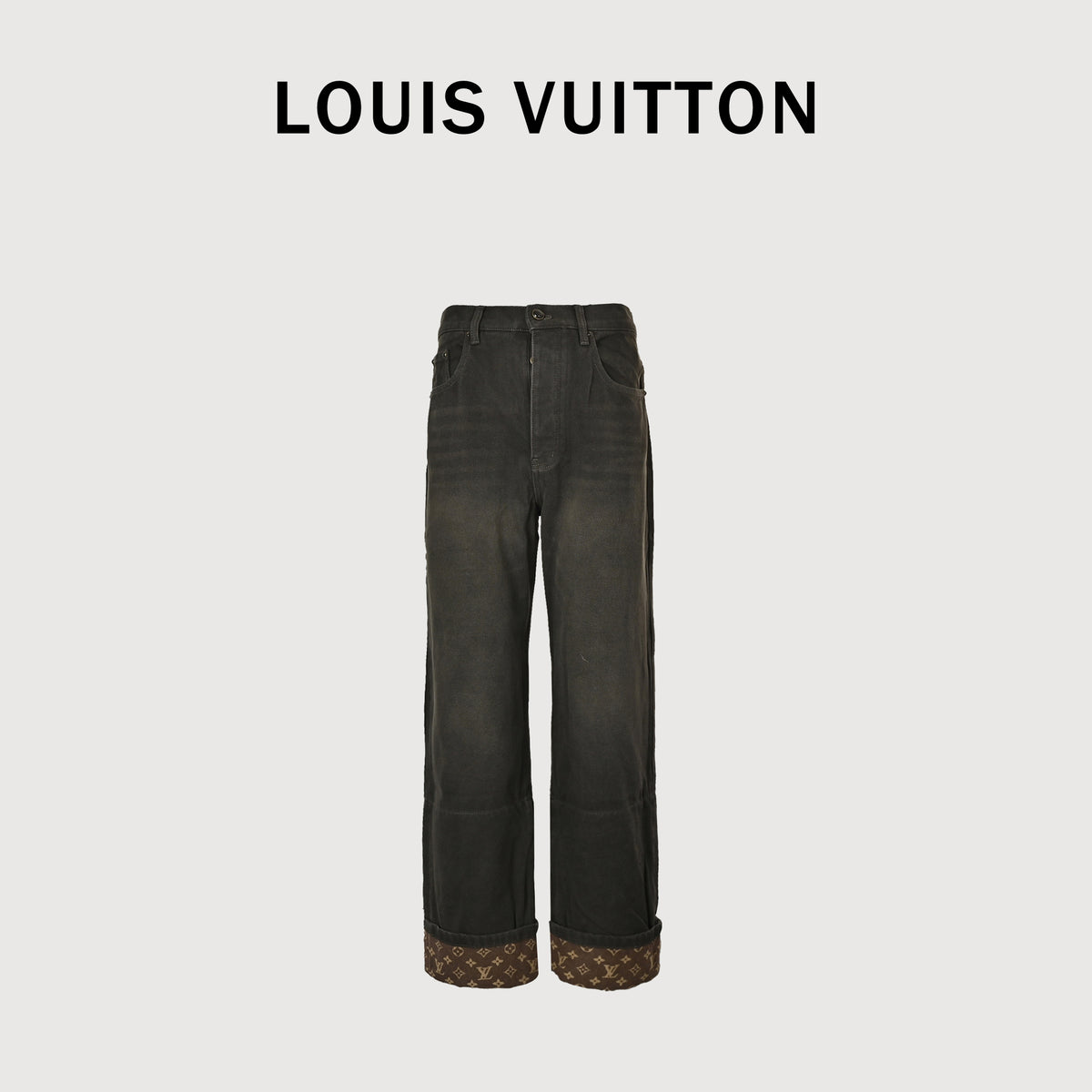 LV Monogram Cuff Skate Wide-Leg Denim Jeans – Unisex TS7200829