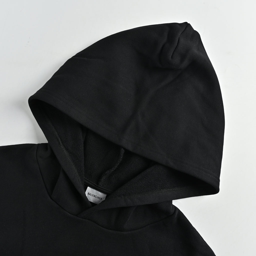 Balenciaga BLCG Loop Series Ring-Embroidery Pullover Hoodie – Black – Men’s NP5400911