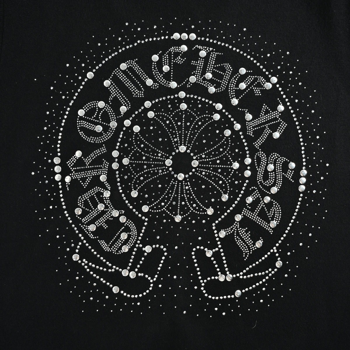 Chrome Hearts Hot-Fix Rhinestone Logo Knit Sweater – Blackxbk5200915-BLK