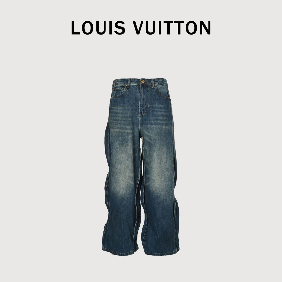 Louis Vuitton 25FW Wave-Stripe Washed Denim Jeans – Unisex  HH5201115