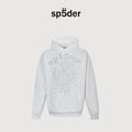 SP5DER Rhinestone Letter Heat-Press Hoodie – White – Unisex HH5200905