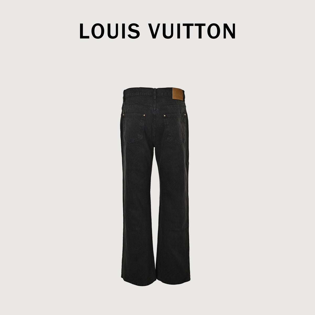 Louis Vuitton 25FW Embroidered Logo Wide-Leg Denim Jeans – Unisex DK6001215